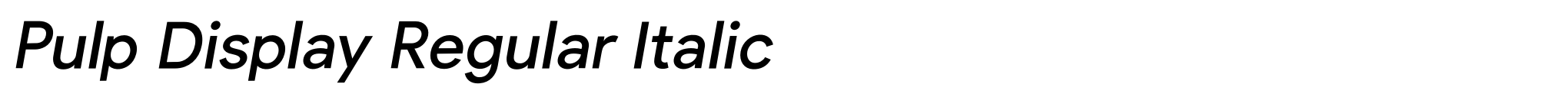 Pulp Display Regular Italic image